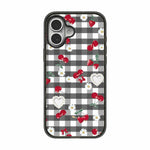 Custodia per telefono in acrilico TPU con motivo a quadri di ciliegie, For iPhone 16 Pro Max, For iPhone 16 Pro, For iPhone 16 Plus, For iPhone 16