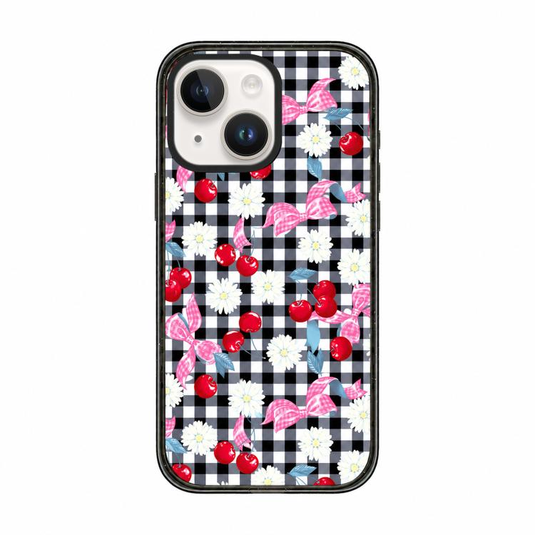 Custodia per telefono in acrilico TPU con motivo a quadri di ciliegie, For iPhone 14 Plus, For iPhone 14, For iPhone 14 Pro, For iPhone 14 Pro Max