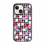 Custodia per telefono in acrilico TPU con motivo a quadri di ciliegie, For iPhone 14 Plus, For iPhone 14, For iPhone 14 Pro, For iPhone 14 Pro Max