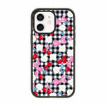 Custodia per telefono in acrilico TPU con motivo a quadri di ciliegie, For iPhone 13 Pro Max, For iPhone 13 Pro, For iPhone 13, For iPhone 12