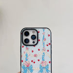 Custodia per telefono in acrilico TPU con motivo a quadri di ciliegie, For iPhone 17 Pro Max, For iPhone 17 Pro, For iPhone 17, For iPhone Air