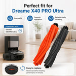 Ricambi per l'aspirapolvere robot Dreame X40 Pro Ultra, Dual Main Brush, Filter, Side Brush, Mop Pad, Activated Carbon Dust Bag