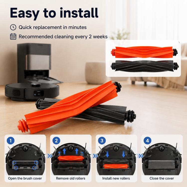 Ricambi per l'aspirapolvere robot Dreame X40 Pro Ultra, Dual Main Brush, Filter, Side Brush, Mop Pad, Activated Carbon Dust Bag