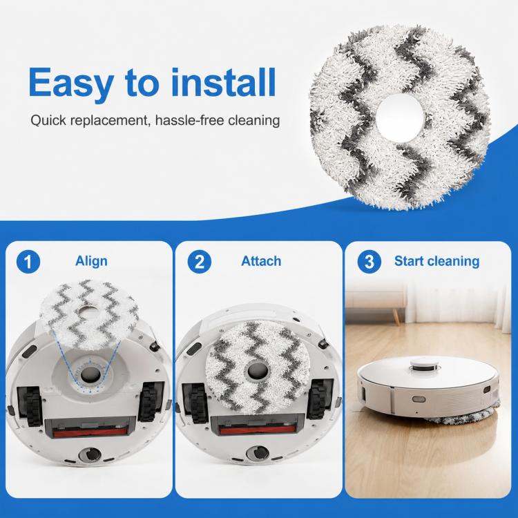Ricambi per robot aspirapolvere Dreame X50 / X50 Pro / X40 Enhanced Edition / S40 Enhanced Edition, White Striped Mop Pad, Blue Striped Mop Pad, Filter, Main Brush Cover, Mop Pad Holder