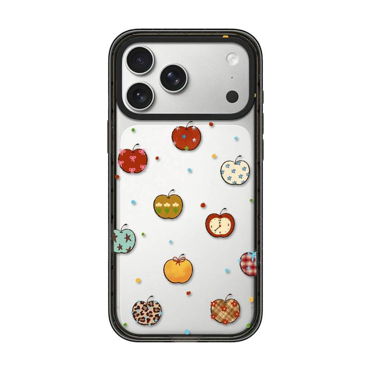 Custodia per telefono in TPU acrilico trasparente con orso e mela, For iPhone 17 Pro Max, For iPhone 17 Pro, For iPhone 17, For iPhone Air, For iPhone 16 Pro Max, For iPhone 16 Pro