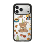 Custodia per telefono in TPU acrilico trasparente con orso e mela, For iPhone 17 Pro Max, For iPhone 17 Pro, For iPhone 17, For iPhone Air, For iPhone 16 Pro Max, For iPhone 16 Pro