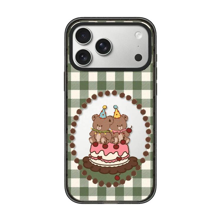 Custodia per telefono in TPU acrilico trasparente con orso e mela, For iPhone 17 Pro Max, For iPhone 17 Pro, For iPhone 17, For iPhone Air, For iPhone 16 Pro Max, For iPhone 16 Pro