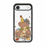 Custodia per telefono in TPU acrilico trasparente con orso e mela, For iPhone 17 Pro Max, For iPhone 17 Pro, For iPhone 17, For iPhone Air, For iPhone 16 Pro Max, For iPhone 16 Pro
