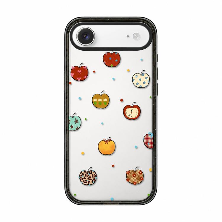 Custodia per telefono in TPU acrilico trasparente con orso e mela, For iPhone 17 Pro Max, For iPhone 17 Pro, For iPhone 17, For iPhone Air, For iPhone 16 Pro Max, For iPhone 16 Pro