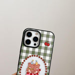 Custodia per telefono in TPU acrilico trasparente con orso e mela, For iPhone 17 Pro Max, For iPhone 17 Pro, For iPhone 17, For iPhone Air, For iPhone 16 Pro Max, For iPhone 16 Pro