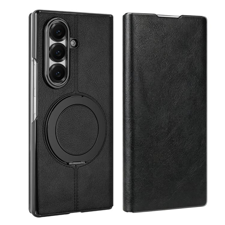 Custodia per telefono in pelle VIETAO con anello magnetico girevole a 360 gradi., For Galaxy Z Fold7 5G, For Galaxy Z Fold6 5G