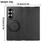 Custodia per telefono in pelle VIETAO con anello magnetico girevole a 360 gradi., For Galaxy Z Fold7 5G, For Galaxy Z Fold6 5G