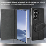 Custodia per telefono in pelle VIETAO con anello magnetico girevole a 360 gradi., For Galaxy Z Fold7 5G, For Galaxy Z Fold6 5G