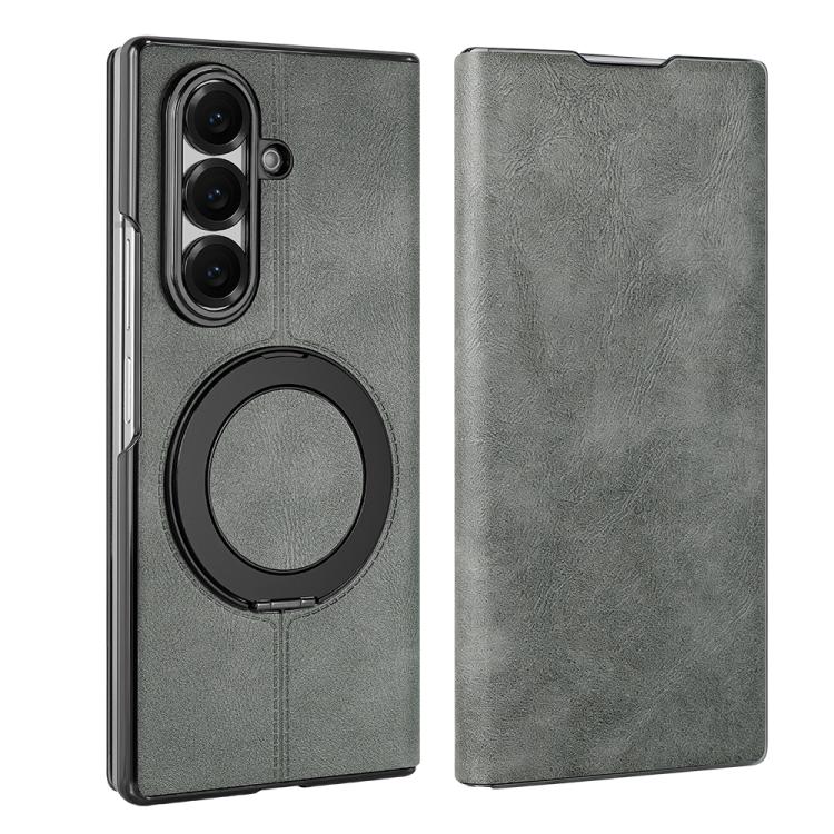 Custodia per telefono in pelle VIETAO con anello magnetico girevole a 360 gradi., For Galaxy Z Fold7 5G, For Galaxy Z Fold6 5G