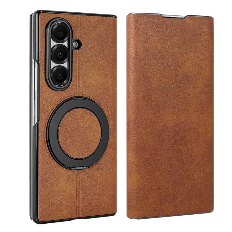 Custodia per telefono in pelle VIETAO con anello magnetico girevole a 360 gradi., For Galaxy Z Fold7 5G, For Galaxy Z Fold6 5G
