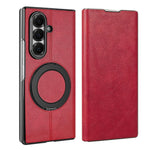 Custodia per telefono in pelle VIETAO con anello magnetico girevole a 360 gradi., For Galaxy Z Fold7 5G, For Galaxy Z Fold6 5G