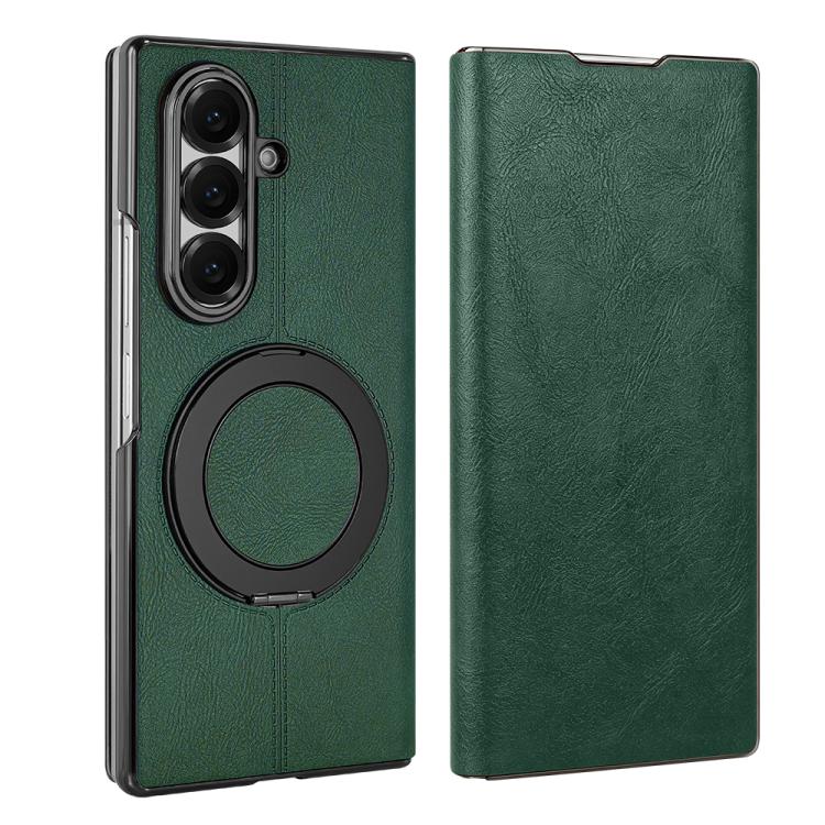 Custodia per telefono in pelle VIETAO con anello magnetico girevole a 360 gradi., For Galaxy Z Fold7 5G, For Galaxy Z Fold6 5G