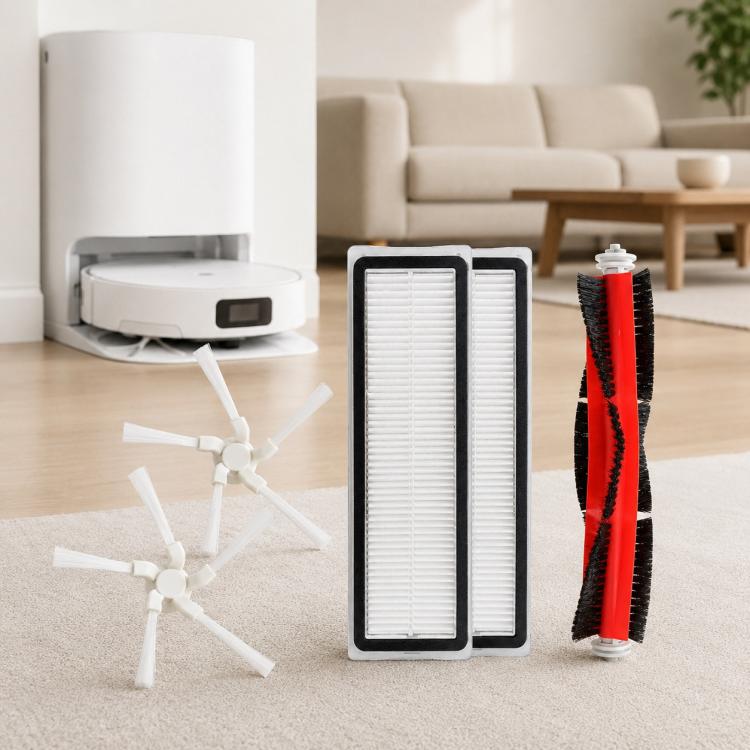Ricambi per l'aspirapolvere robot Dreame W10 / W10 Pro, Triangle Side Brush, Filter-Free Dust Box, Dust Box Flap, Main Brush Cover, 5pcs Combo
