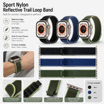 Cinturino per orologio xDfind regolabile con chiusura a strappo in nylon riflettente, For Apple Watch 42 / 44 / 45 / 46 / 49mm, For Apple Watch 38 / 40 / 41 / S11 42mm