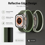 Cinturino per orologio xDfind regolabile con chiusura a strappo in nylon riflettente, For Apple Watch 42 / 44 / 45 / 46 / 49mm, For Apple Watch 38 / 40 / 41 / S11 42mm