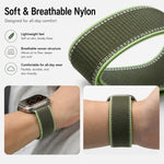 Cinturino per orologio xDfind regolabile con chiusura a strappo in nylon riflettente, For Apple Watch 42 / 44 / 45 / 46 / 49mm, For Apple Watch 38 / 40 / 41 / S11 42mm