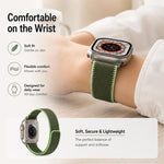 Cinturino per orologio xDfind regolabile con chiusura a strappo in nylon riflettente, For Apple Watch 42 / 44 / 45 / 46 / 49mm, For Apple Watch 38 / 40 / 41 / S11 42mm