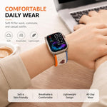 Cinturino per orologio in nylon con chiusura a strappo e strass xDfind, For Apple Watch 42 / 44 / 45 / 46 / 49mm, For Apple Watch 38 / 40 / 41 / S11 42mm