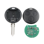 Embrione punta chiave auto dritta Frequenza 433,92 per Mercedes-Benz Smart 3 pulsanti, For Mercedes-Benz Smart