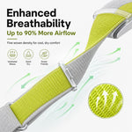 Cinturino per orologio con fibbia in metallo e sgancio rapido in nylon traspirante con filato di piuma per cardiofrequenzimetro COROS xDfind., S Wrist Circumference 135-170mm, L Wrist Circumference 170-235mm