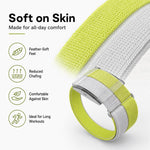 Cinturino per orologio con fibbia in metallo e sgancio rapido in nylon traspirante con filato di piuma per cardiofrequenzimetro COROS xDfind., S Wrist Circumference 135-170mm, L Wrist Circumference 170-235mm