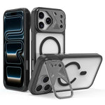 Custodia magnetica ibrida in PC TPU con supporto per lente in metallo e lente., For iPhone 17 Pro Max, For iPhone 17 Pro, For iPhone 17, For iPhone 16 Pro Max