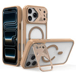 Custodia magnetica ibrida in PC TPU con supporto per lente in metallo e lente., For iPhone 17 Pro Max, For iPhone 17 Pro, For iPhone 17, For iPhone 16 Pro Max