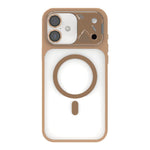 Custodia magnetica ibrida in PC TPU con supporto per lente in metallo e lente., For iPhone 16 Pro, For iPhone 16 Plus, For iPhone 16, For iPhone 15 Pro Max