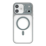Custodia magnetica ibrida in PC TPU con supporto per lente in metallo e lente., For iPhone 16 Pro, For iPhone 16 Plus, For iPhone 16, For iPhone 15 Pro Max
