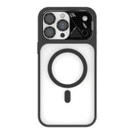 Custodia magnetica ibrida in PC TPU con supporto per lente in metallo e lente., For iPhone 15 Pro, For iPhone 15 Plus, For iPhone 15, For iPhone 14 Plus