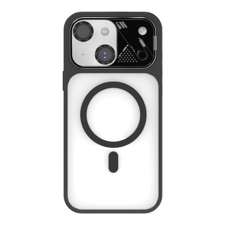 Custodia magnetica ibrida in PC TPU con supporto per lente in metallo e lente., For iPhone 15 Pro, For iPhone 15 Plus, For iPhone 15, For iPhone 14 Plus