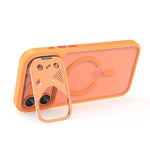 Custodia magnetica ibrida in PC TPU con supporto per lente in metallo e lente., For iPhone 16 Pro, For iPhone 16 Plus, For iPhone 16, For iPhone 15 Pro Max