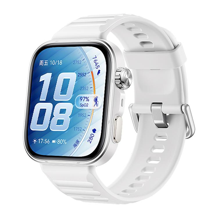 Cinturino in silicone xDfind Sport per Huawei Watch Fit 5 / Fit 5 Pro., Silver Buckle, Black Buckle