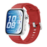 Cinturino in silicone xDfind Sport per Huawei Watch Fit 5 / Fit 5 Pro., Silver Buckle, Black Buckle