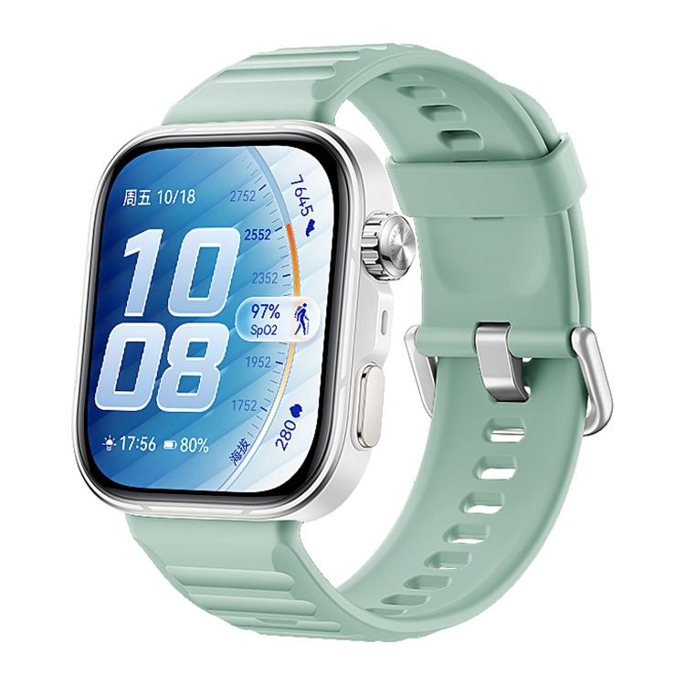 Cinturino in silicone xDfind Sport per Huawei Watch Fit 5 / Fit 5 Pro., Silver Buckle, Black Buckle