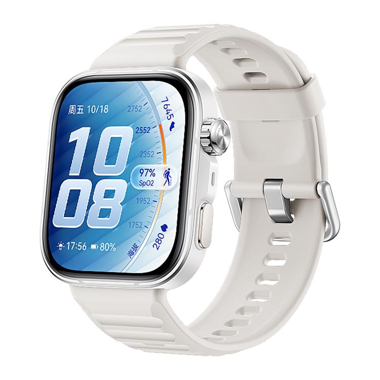 Cinturino in silicone xDfind Sport per Huawei Watch Fit 5 / Fit 5 Pro., Silver Buckle, Black Buckle