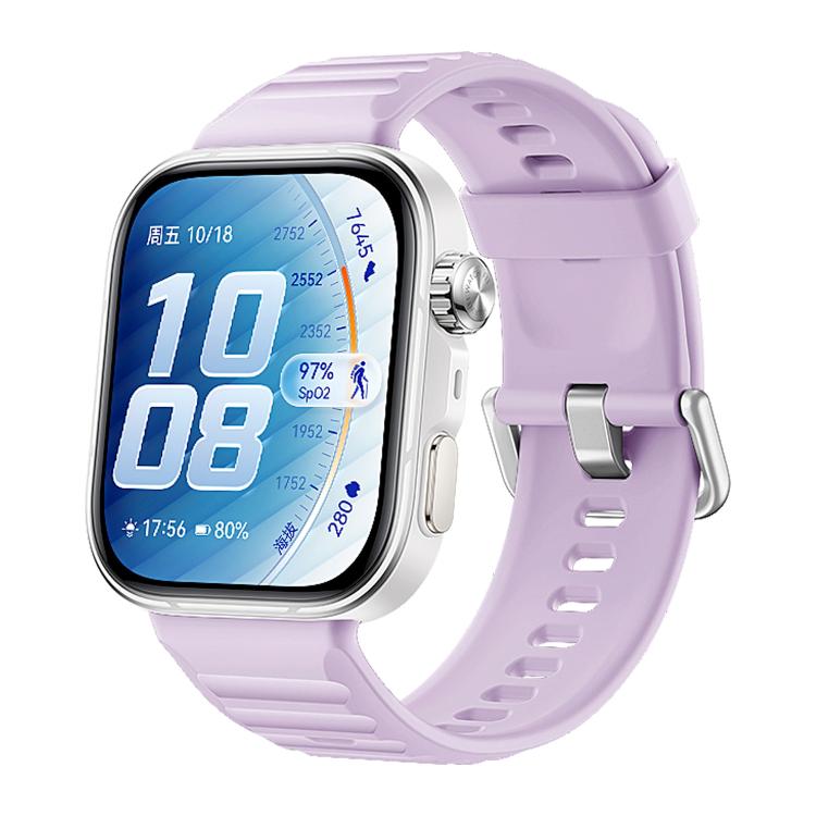 Cinturino in silicone xDfind Sport per Huawei Watch Fit 5 / Fit 5 Pro., Silver Buckle, Black Buckle