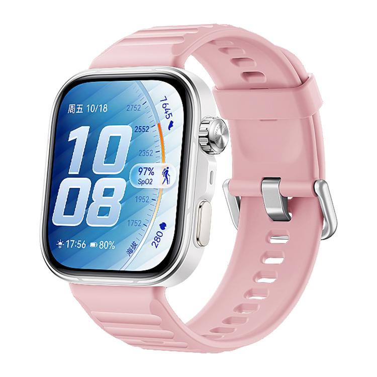 Cinturino in silicone xDfind Sport per Huawei Watch Fit 5 / Fit 5 Pro., Silver Buckle, Black Buckle