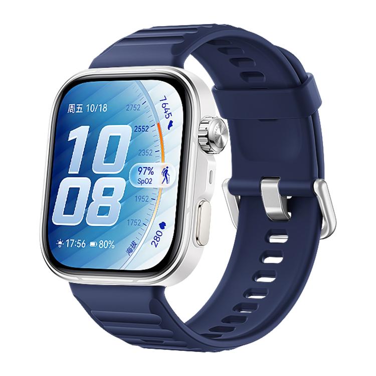 Cinturino in silicone xDfind Sport per Huawei Watch Fit 5 / Fit 5 Pro., Silver Buckle, Black Buckle