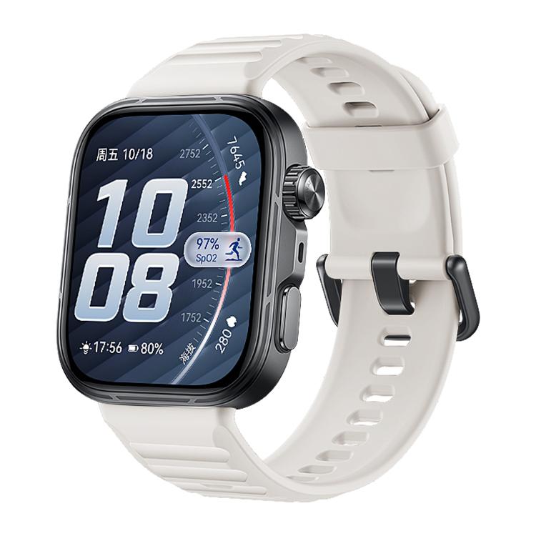 Cinturino in silicone xDfind Sport per Huawei Watch Fit 5 / Fit 5 Pro., Silver Buckle, Black Buckle