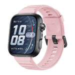 Cinturino in silicone xDfind Sport per Huawei Watch Fit 5 / Fit 5 Pro., Silver Buckle, Black Buckle