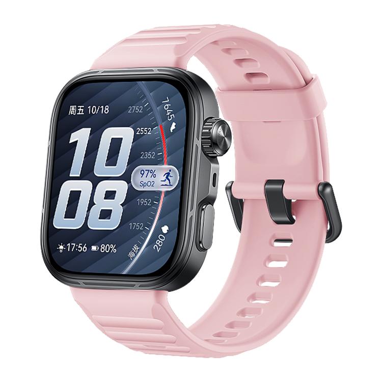 Cinturino in silicone xDfind Sport per Huawei Watch Fit 5 / Fit 5 Pro., Silver Buckle, Black Buckle