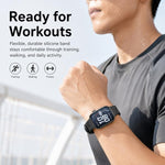 Cinturino in silicone xDfind Sport per Huawei Watch Fit 5 / Fit 5 Pro., Silver Buckle, Black Buckle