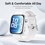 Cinturino in silicone xDfind Sport per Huawei Watch Fit 5 / Fit 5 Pro., Silver Buckle, Black Buckle