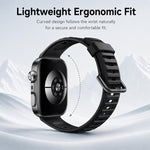 Cinturino in silicone xDfind Sport per Huawei Watch Fit 5 / Fit 5 Pro., Silver Buckle, Black Buckle